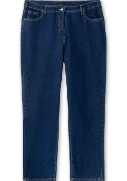 Gerade Jeans mit seitlichem Stretchbund