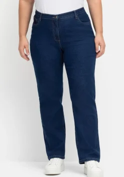 Gerade Jeans mit seitlichem Stretchbund