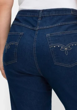 Gerade Jeans mit seitlichem Stretchbund