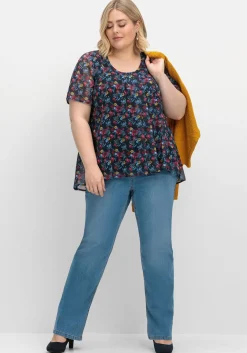 Gerade Jeans mit Shaping-Einsatz