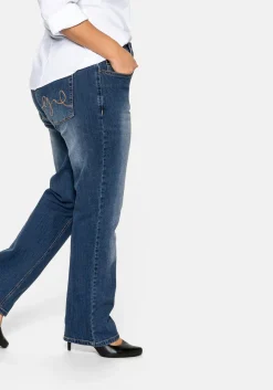 Gerade Jeans mit Shaping-Einsatz
