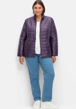 Gerade Jeans mit Smokbund und Used-Effekten