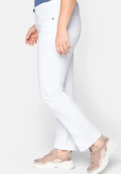 Gerade Jeans mit Used-Effekten