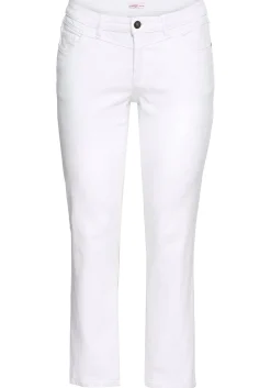 Gerade Jeans mit Used-Effekten