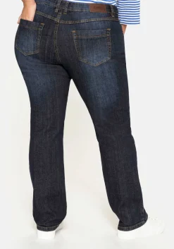 Gerade Jeans mit Used-Effekten