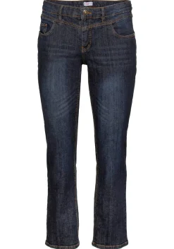 Gerade Jeans mit Used-Effekten