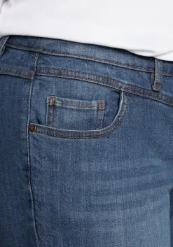 Gerade Jeans mit Used-Effekten