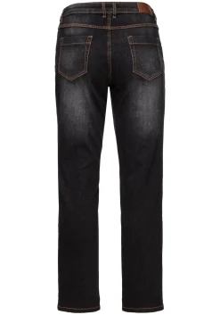 Gerade Jeans mit Used-Effekten