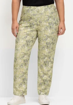 Gerade Schlupfhose mit Paisleymuster