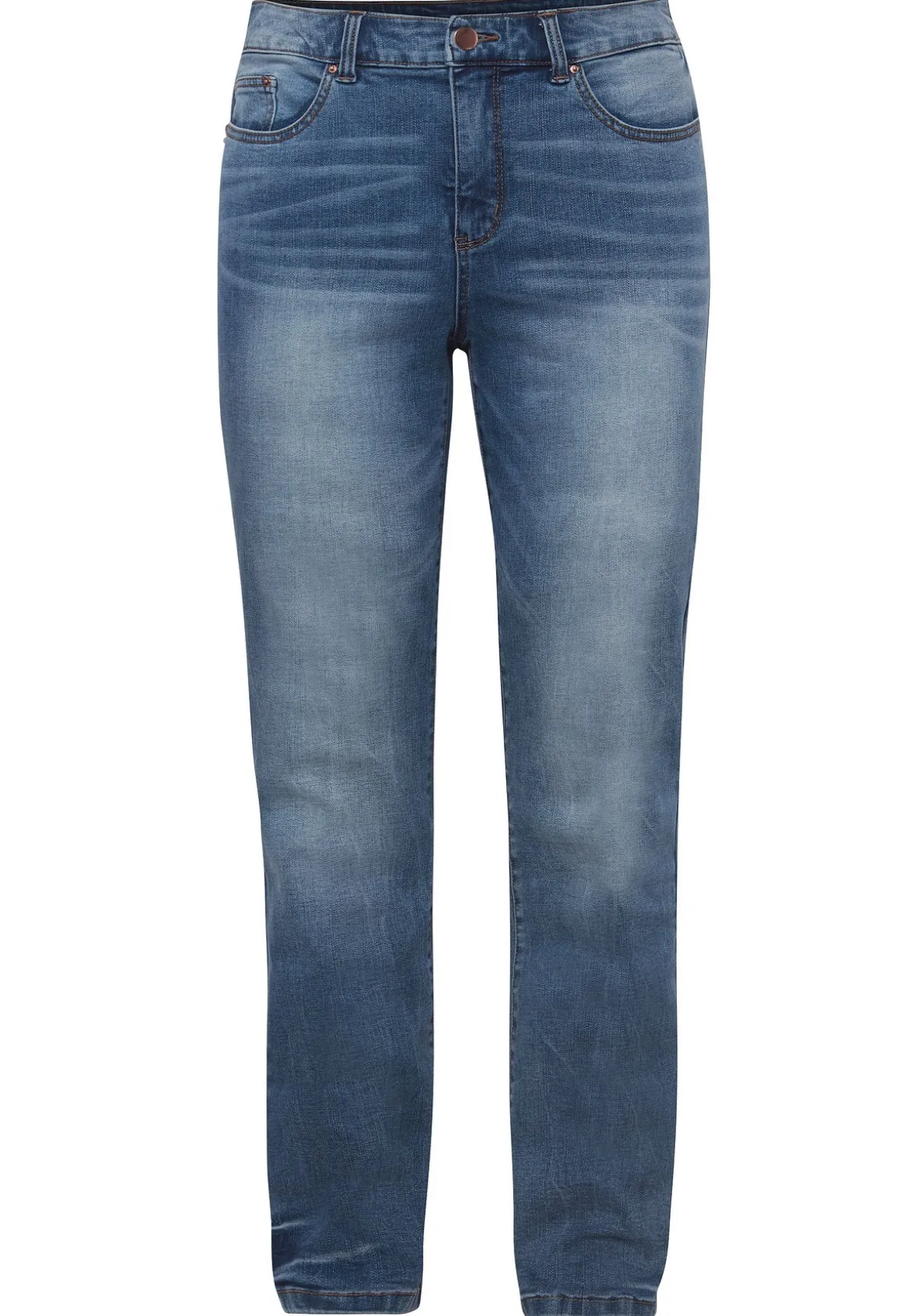 Gerade Stretch-Jeans mit Bodyforming-Effekt