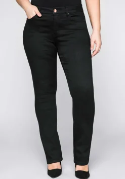 Gerade Stretch-Jeans mit Bodyforming-Effekt