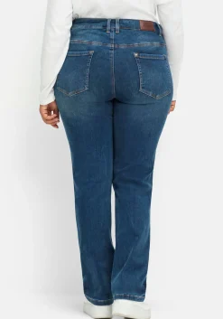 Gerade Stretch-Jeans mit Bodyforming-Effekt