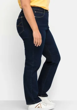 Gerade Stretch-Jeans mit Komfortbund