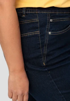 Gerade Stretch-Jeans mit Komfortbund