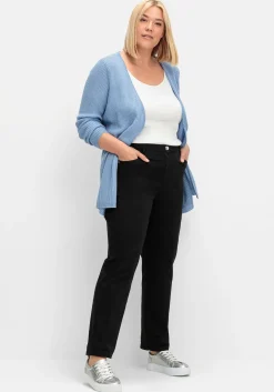 Gerade Stretch-Jeans mit Komfortbund