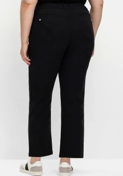 Gerade Twillhose in knöchelbedeckender Länge