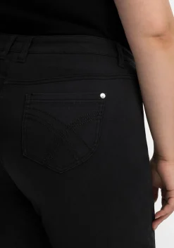 Gerade Twillhose in knöchelbedeckender Länge