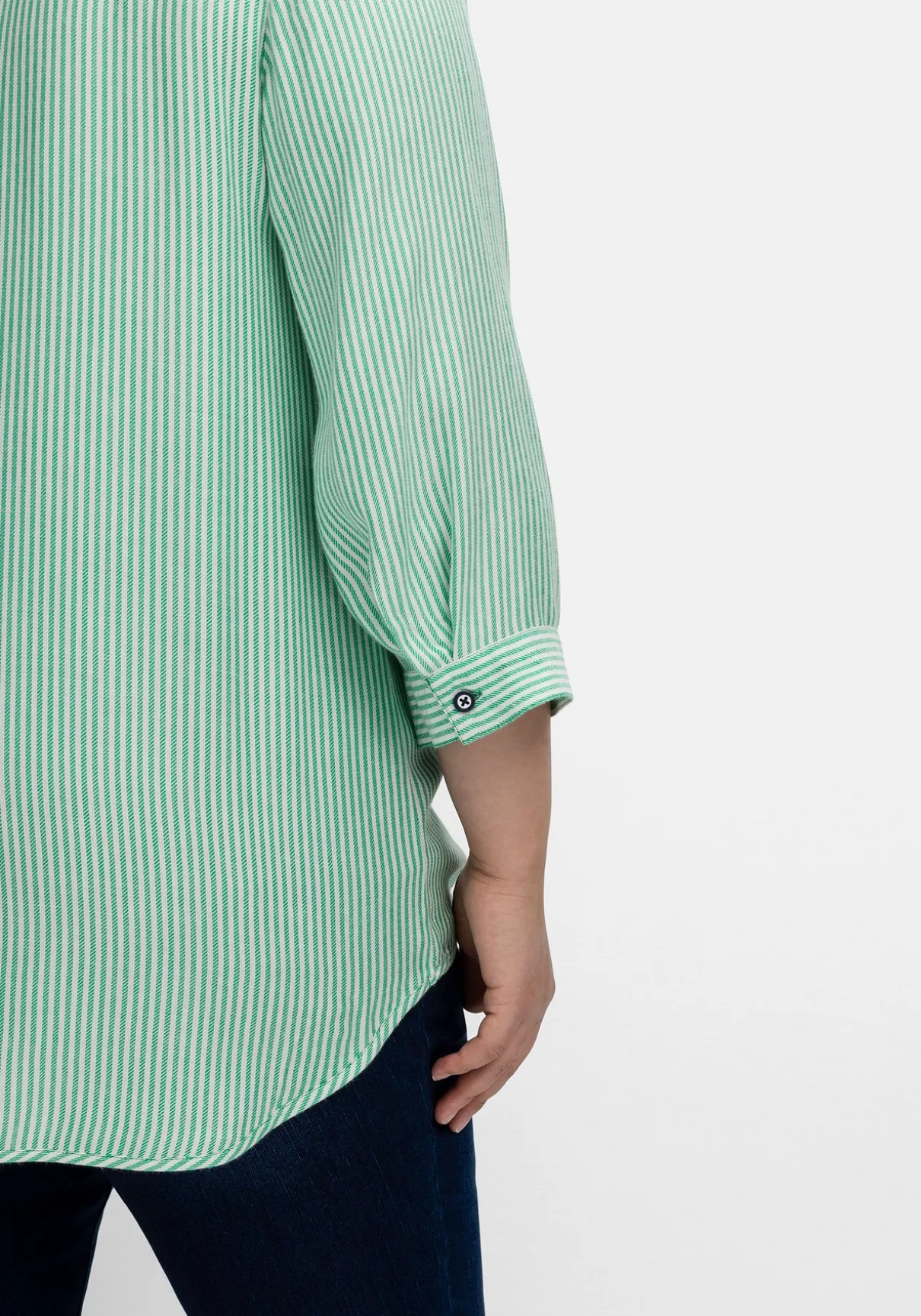 Gestreifte Tunika mit 3/4-Ärmeln, in Twill-Qualität