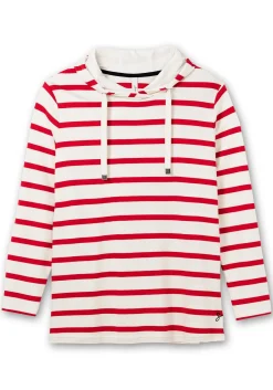 Gestreiftes Langarmshirt mit Kapuze