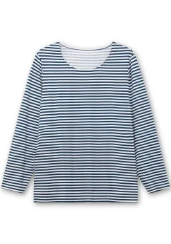 Gestreiftes Langarmshirt mit Rundhalsausschnitt