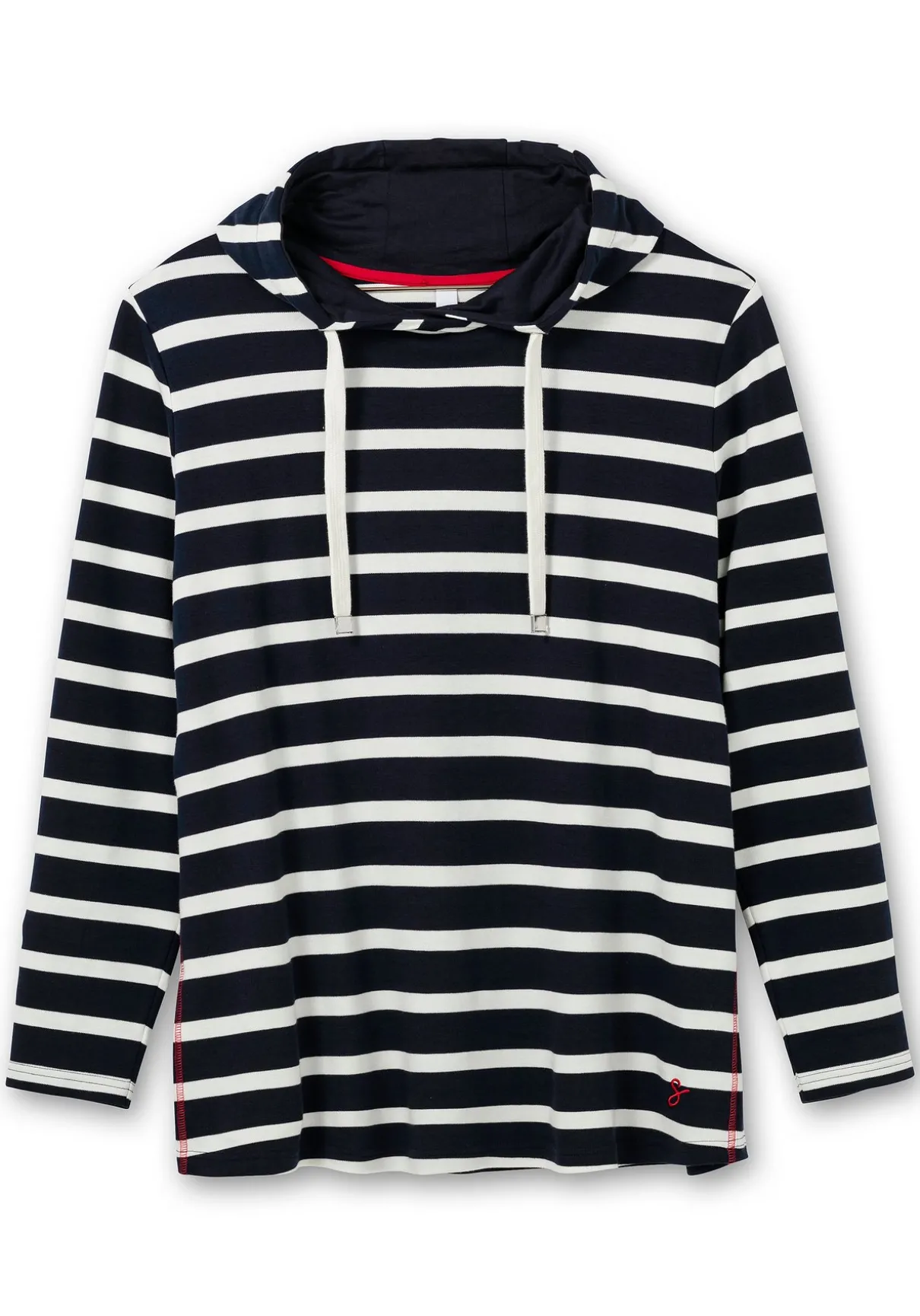 Gestreiftes Langarmshirt mit Kapuze