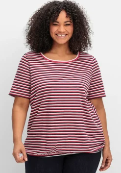 Gestreiftes Shirt mit Gummizugbund