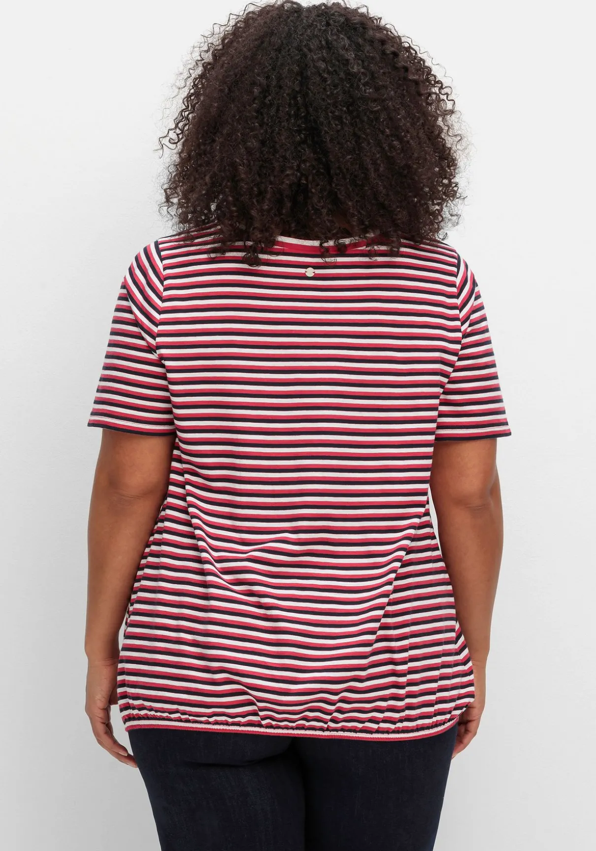 Gestreiftes Shirt mit Gummizugbund