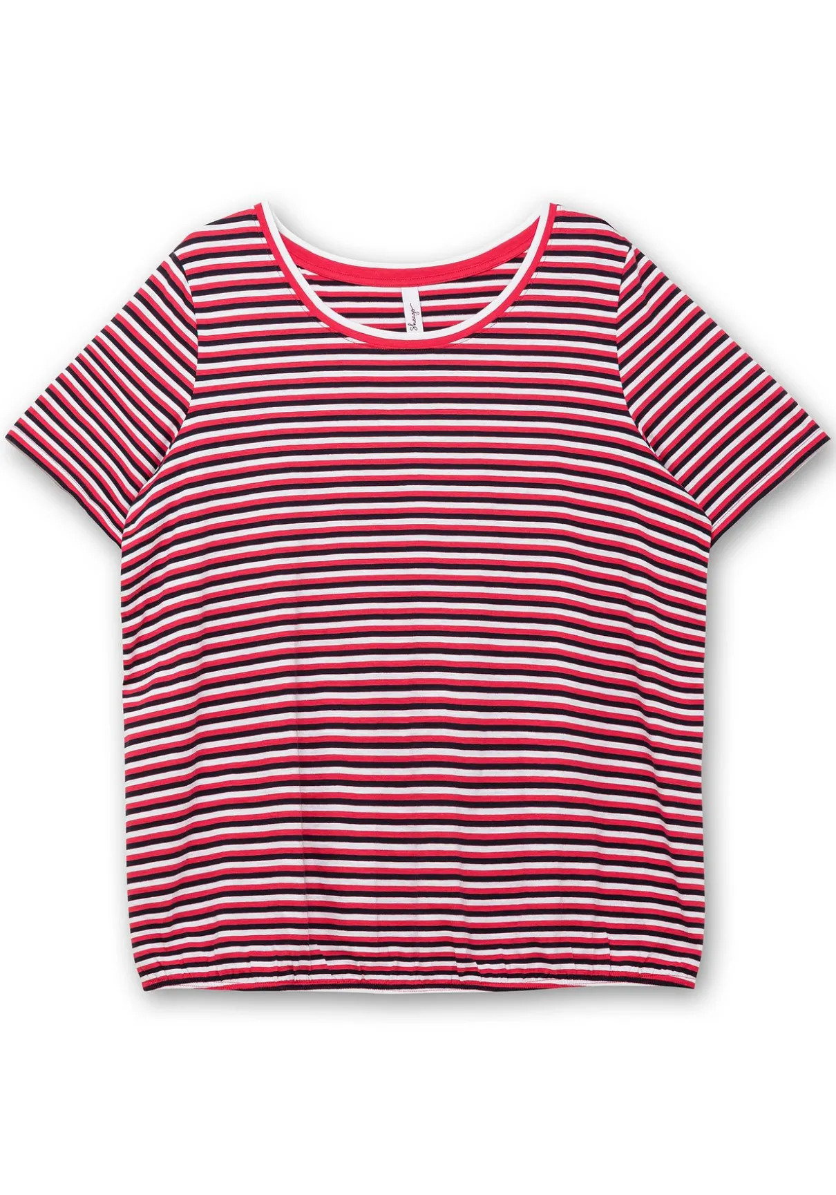 Gestreiftes Shirt mit Gummizugbund