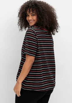 Gestreiftes Shirt mit Gummizugbund