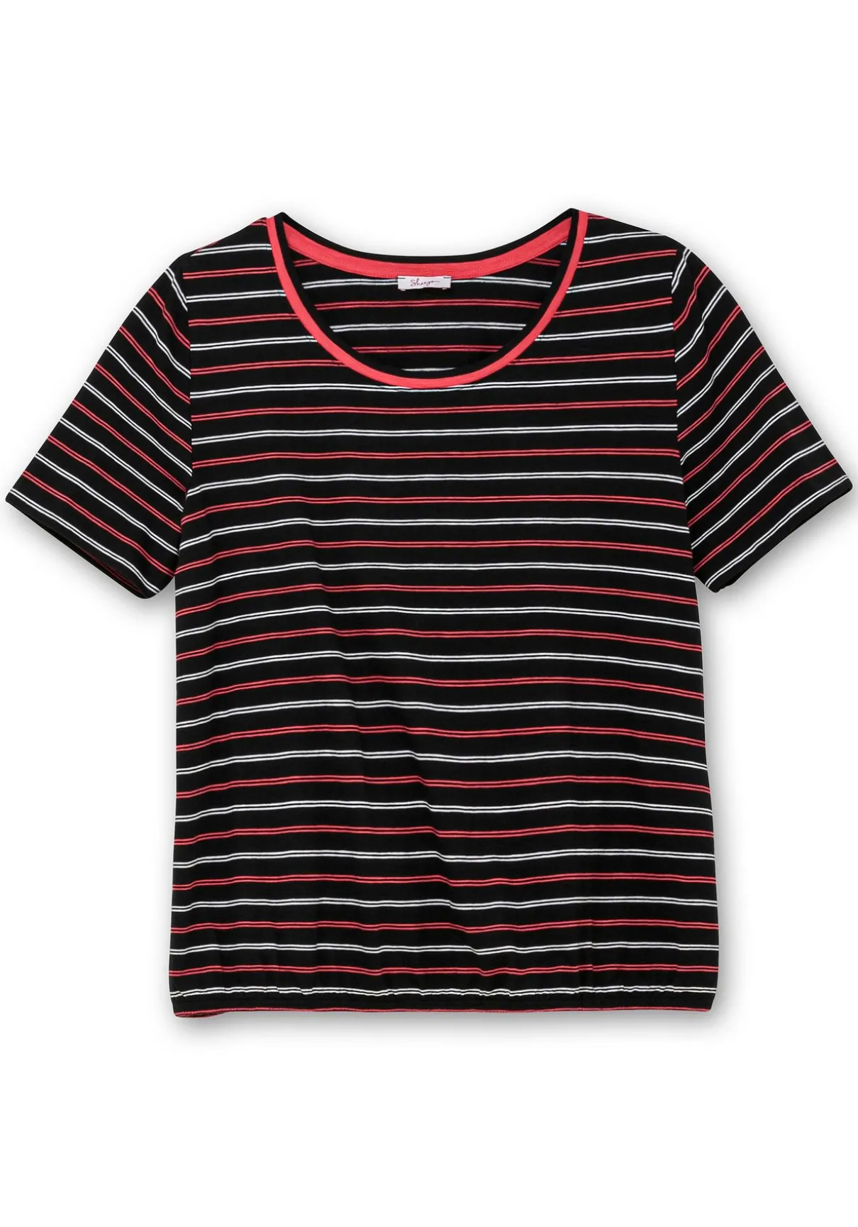 Gestreiftes Shirt mit Gummizugbund