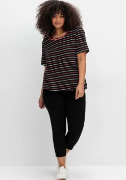 Gestreiftes Shirt mit Gummizugbund