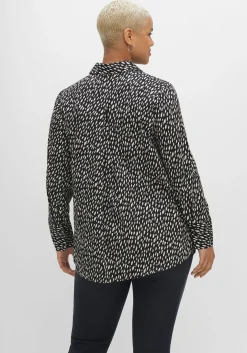 Hemdbluse mit Alloverdruck, aus Popeline