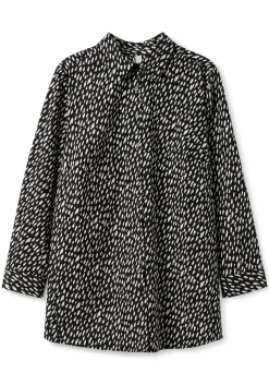 Hemdbluse mit Alloverdruck, aus Popeline