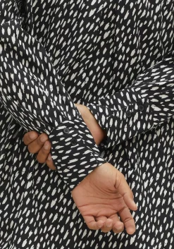 Hemdbluse mit Alloverdruck, aus Popeline