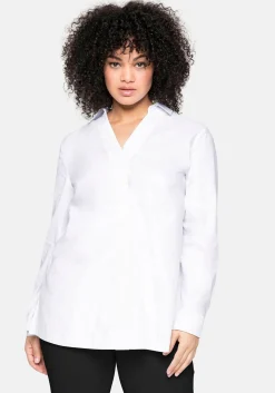 Hemdbluse mit verdeckter Knopfleiste