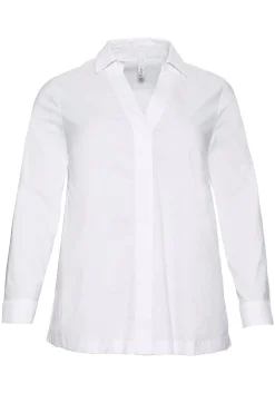 Hemdbluse mit verdeckter Knopfleiste