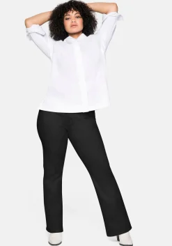 Hemdbluse mit verdeckter Knopfleiste