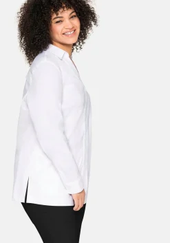 Hemdbluse mit verdeckter Knopfleiste