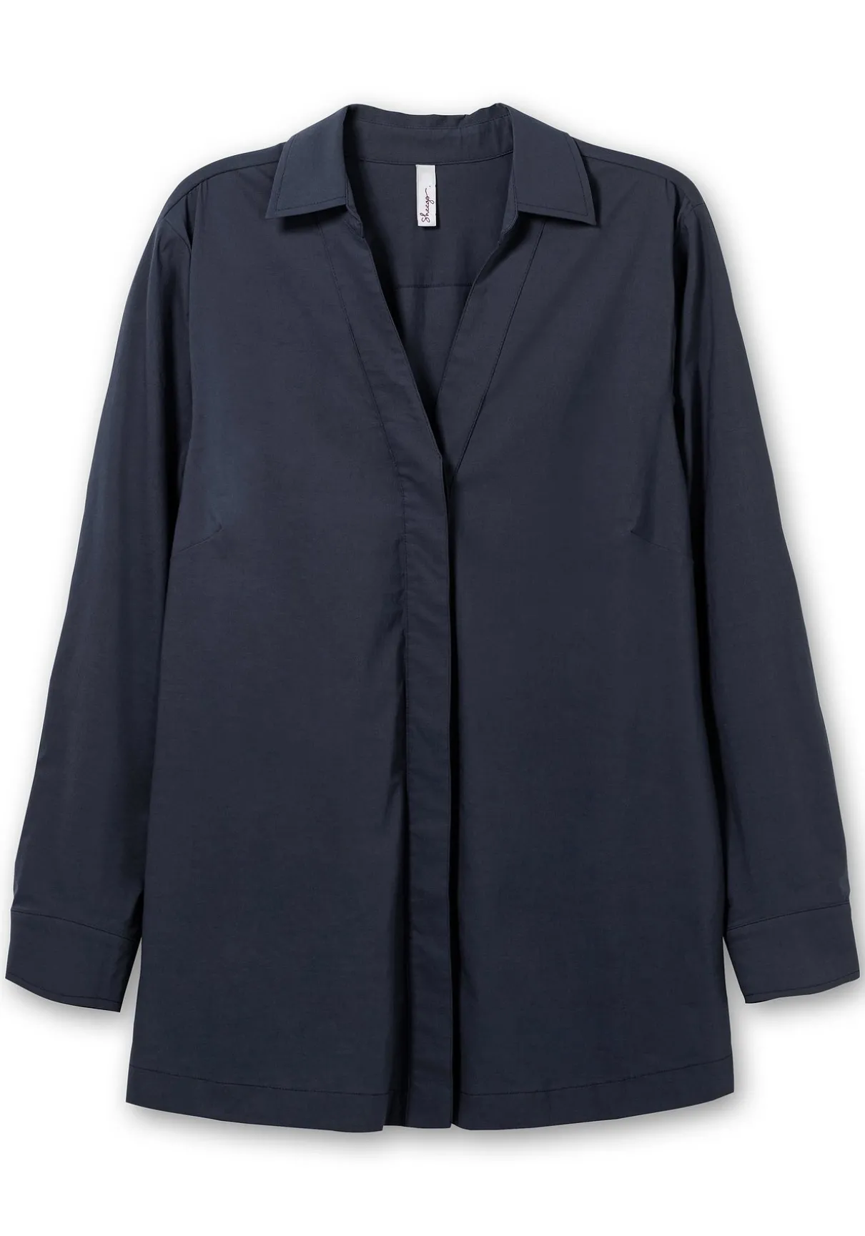 Hemdbluse mit verdeckter Knopfleiste