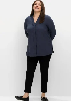 Hemdbluse mit verdeckter Knopfleiste