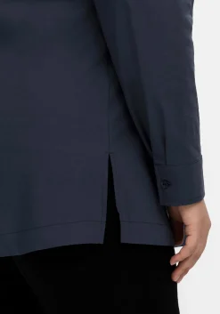 Hemdbluse mit verdeckter Knopfleiste