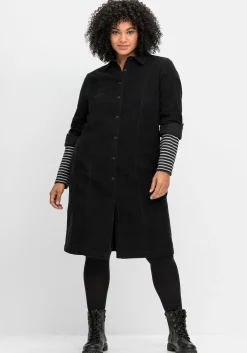 Hemdblusenkleid aus weichem Cord