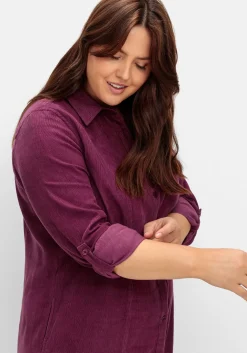 Hemdblusenkleid aus weichem Cord