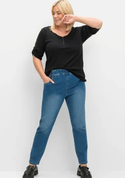 Henleyshirt mit 3/4-langen Krempelärmeln