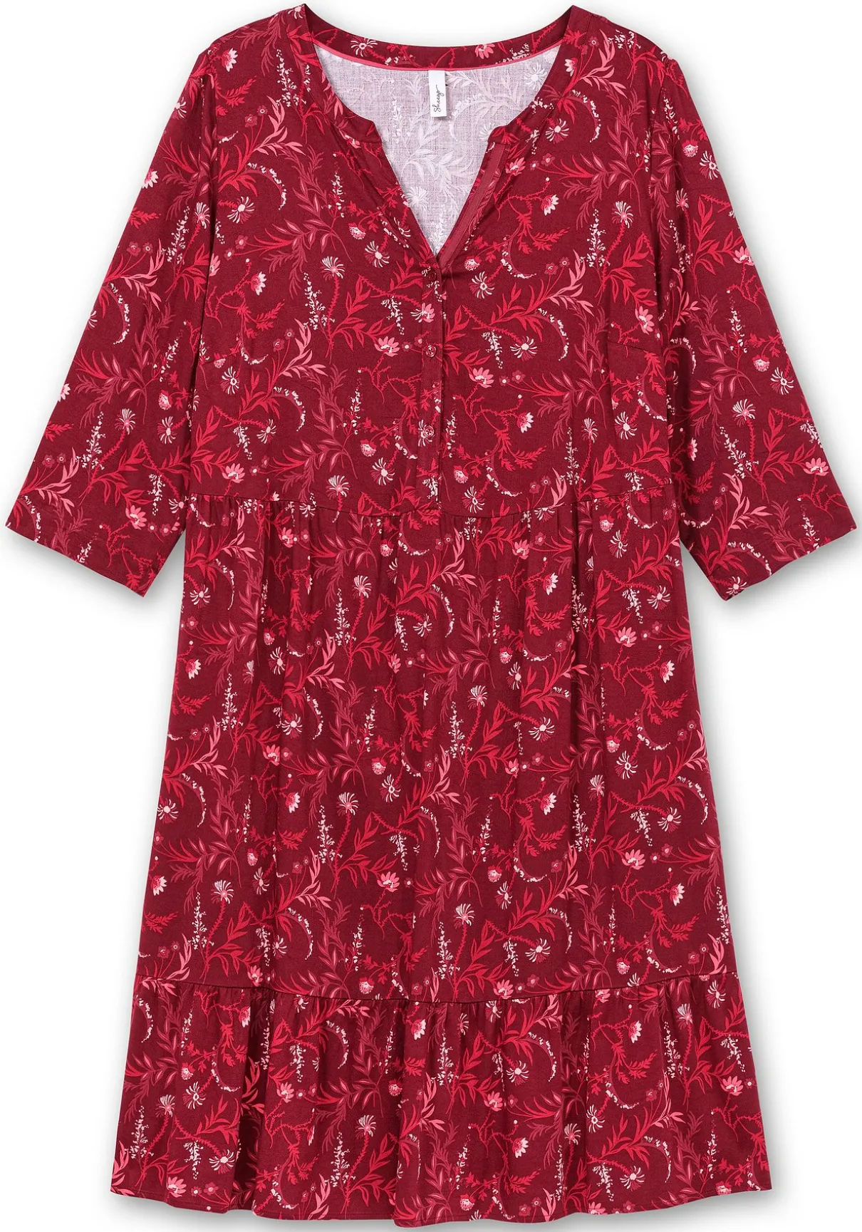 Hängerkleid in leichter A-Linie, mit 3/4-Ärmeln