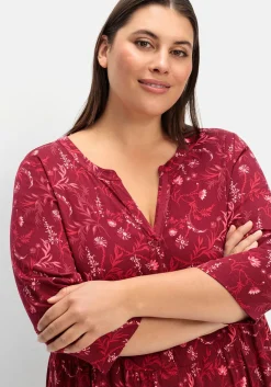 Hängerkleid in leichter A-Linie, mit 3/4-Ärmeln