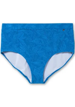 Hohe formende Bikinihose mit Blumen-Struktur