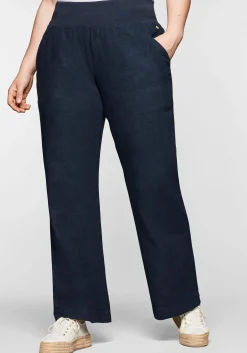 Hose im Curvy-Schnitt ELLA aus Leinen-Viskose-Mix