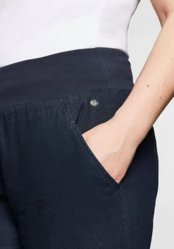 Hose im Curvy-Schnitt ELLA aus Leinen-Viskose-Mix