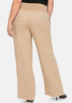 Hose im Curvy-Schnitt ELLA aus Leinen-Viskose-Mix